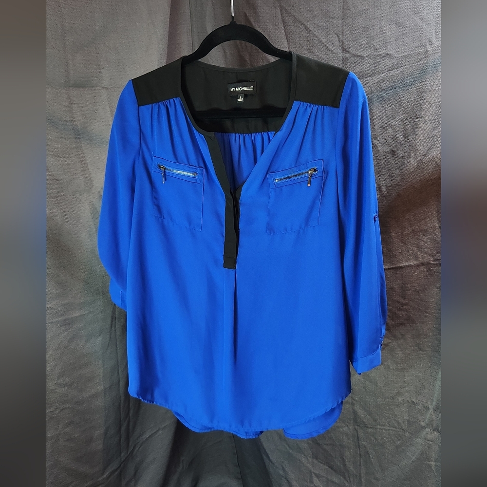 My Michelle Royal Blue Blouse